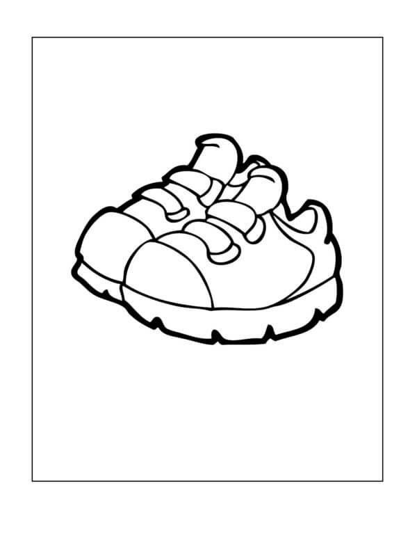 Platform Sneakers For a Child coloring page