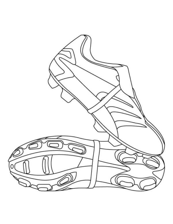 Professional Shoes For a Football Player coloring page