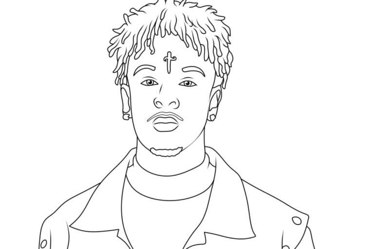 Rapper 21 Savage coloring page - Download, Print or Color Online for Free