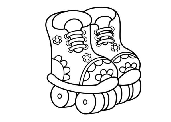 Roller Skates For Girls coloring page