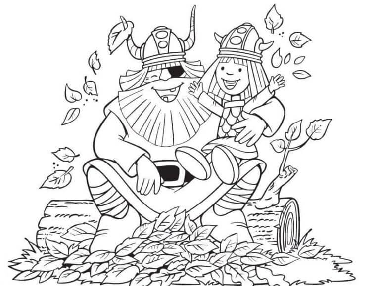 Scatters Leaves coloring page