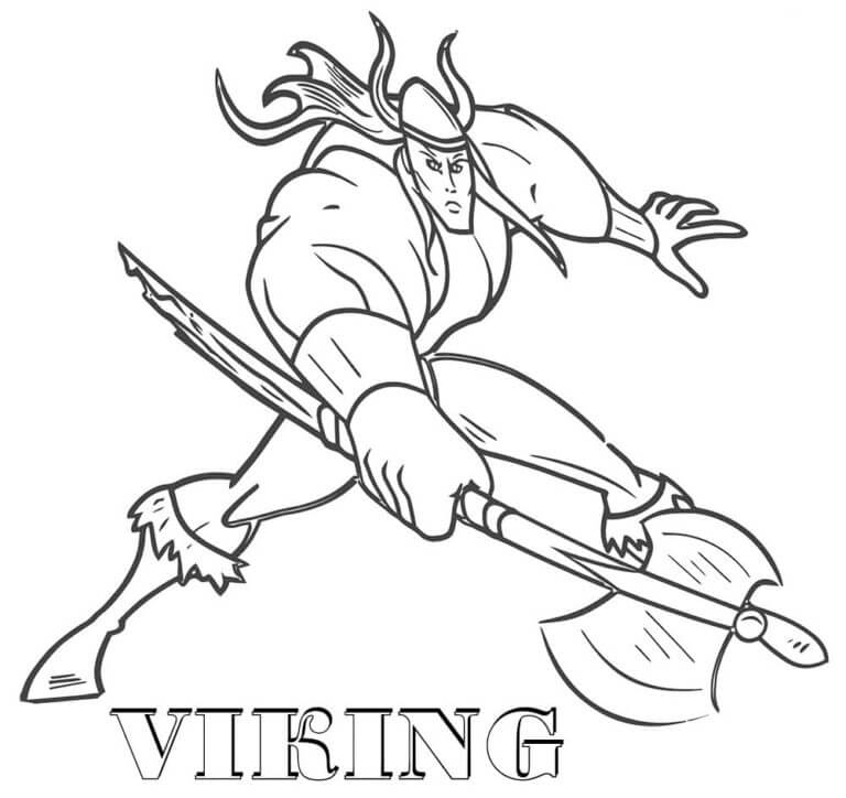 Simple Viking coloring page