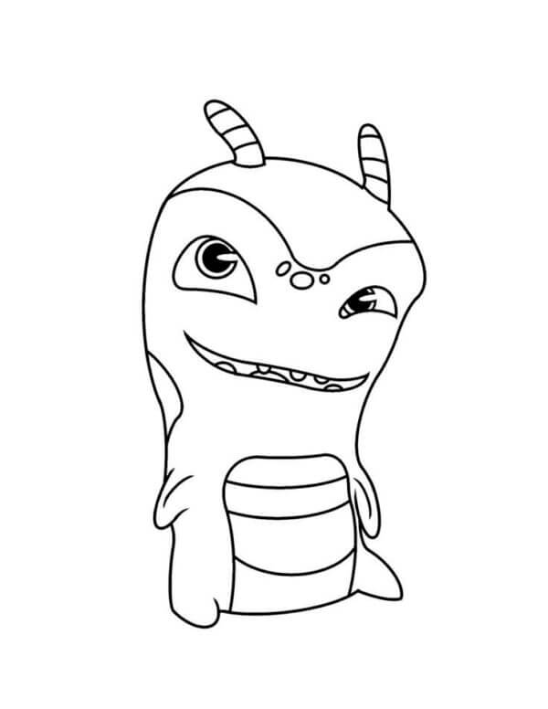 Small Monster Slug coloring page