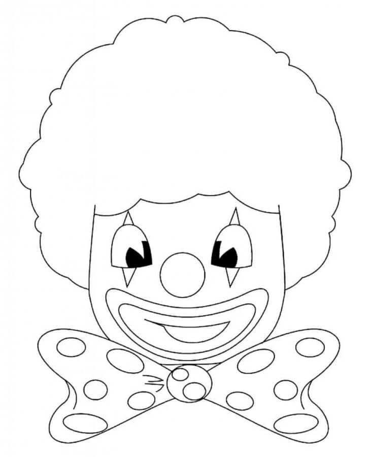 Smiley Clown coloring page