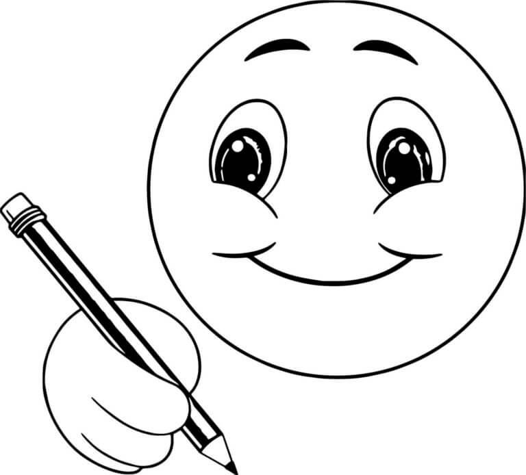 Smiley Face Draws With a Pencil