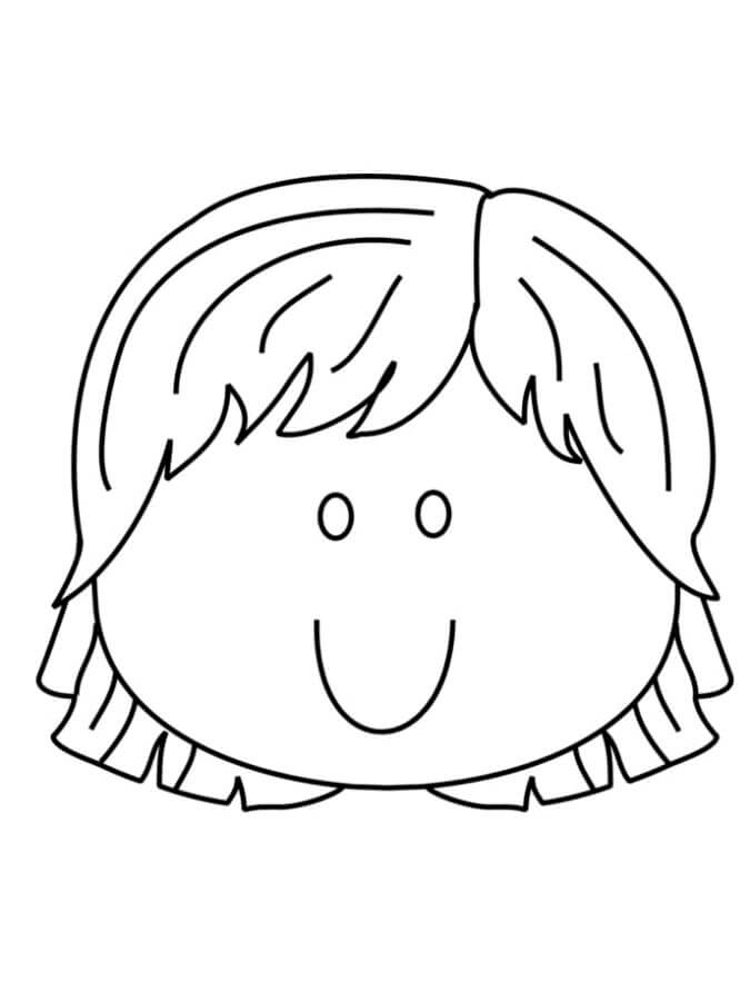 Smiley Face Girl coloring page