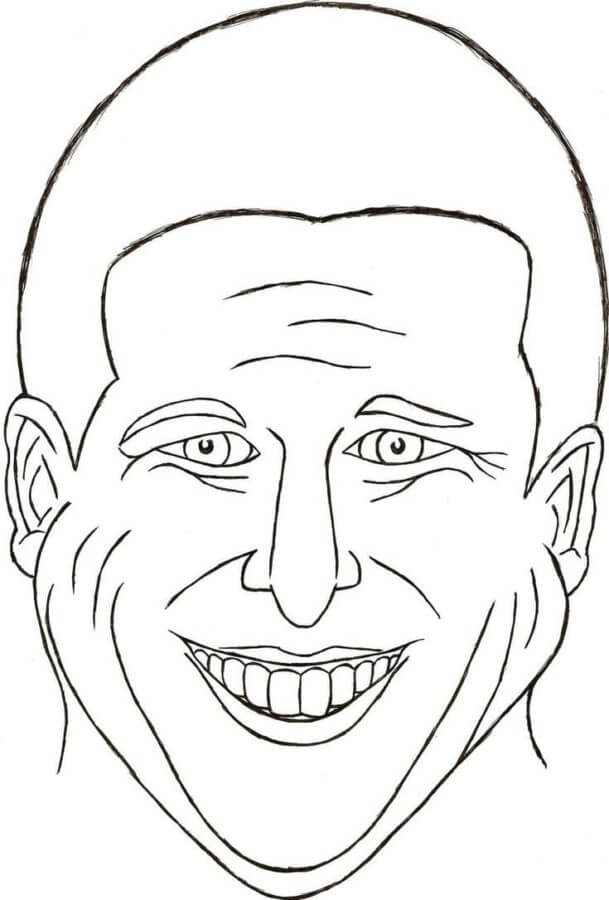 Smiley Man Face coloring page