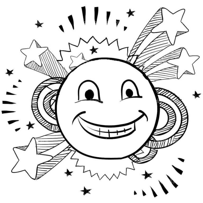 Smiley Star coloring page