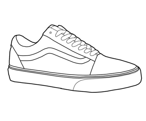 Sneakers With White Soles coloring page