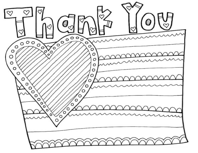 Thank You 5 coloring page