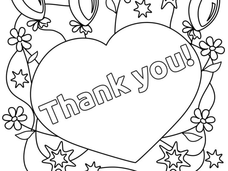 Thank You Free Design coloring page