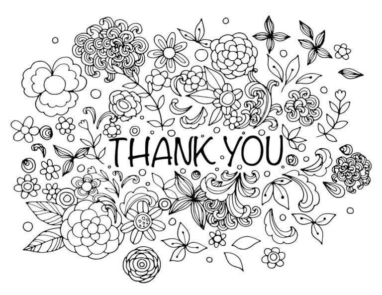 Thank You Free Download coloring page