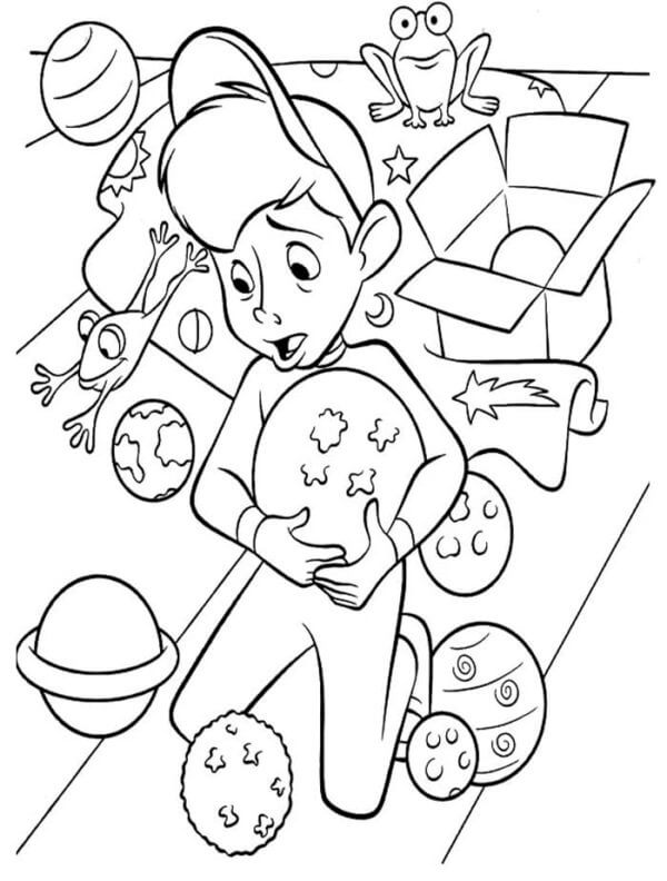 The Boy Lost All His Planets From The Layout coloring page