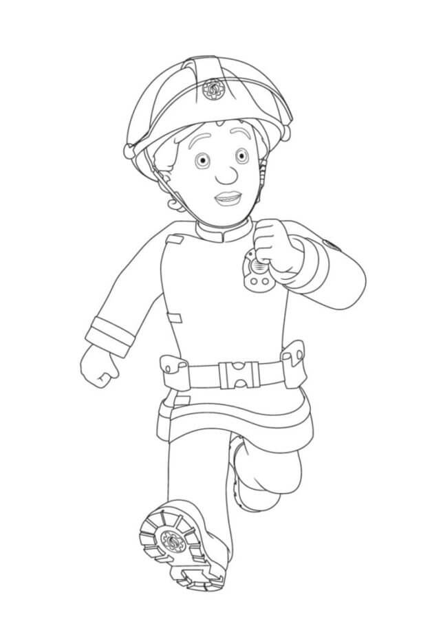 The Fireman Hurries to The Crew coloring page - Download, Print or ...
