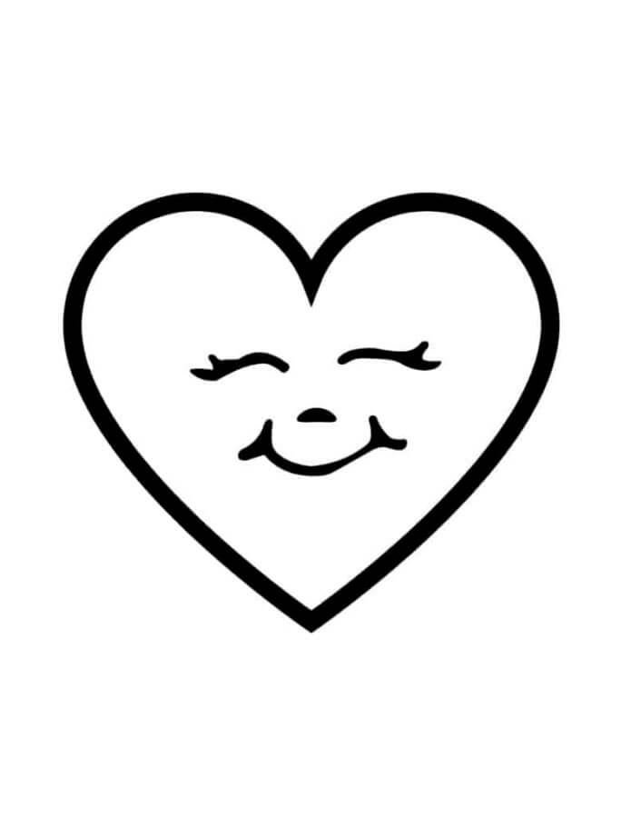 The Heart Smiles coloring page