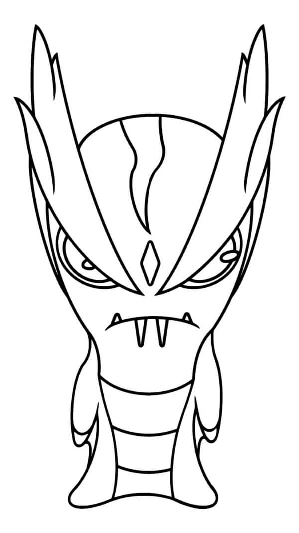 The Menacing Gaze of The Warlike Slug coloring page