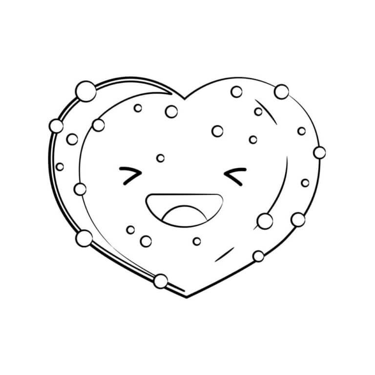 The Purple Heart Smiles coloring page