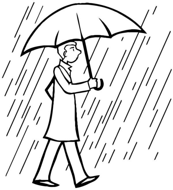 The Rain Fell Like a Wall on a Man coloring page