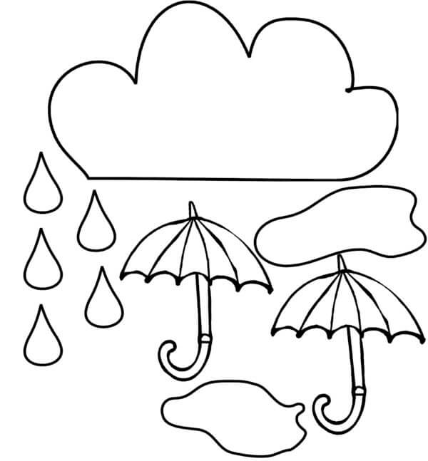 The Weather Forecast Promised Intermittent Rain coloring page