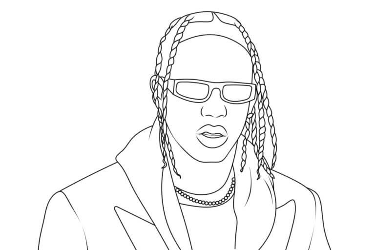 Travis Scott coloring page - Download, Print or Color Online for Free