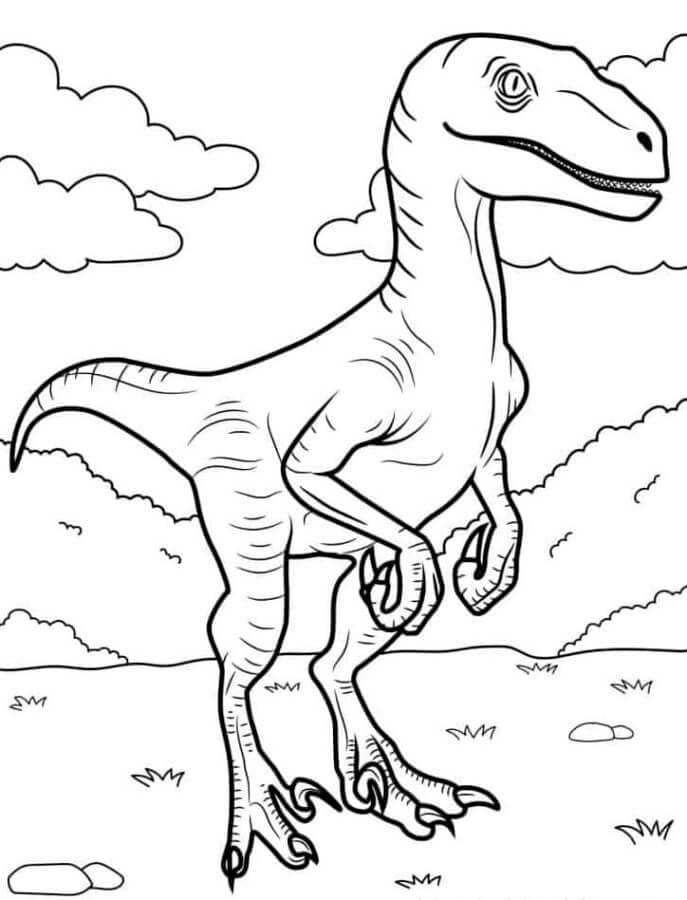 Velociraptor Ancient coloring page