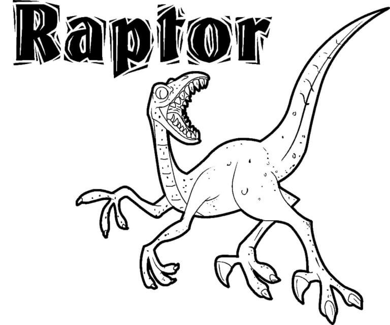 Velociraptor Free Graphics coloring page