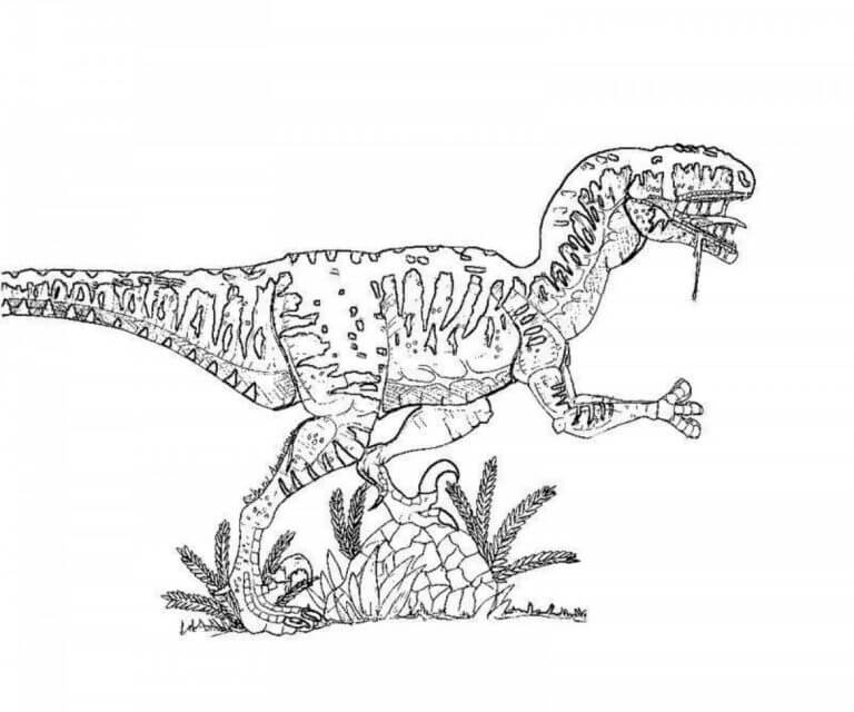 Velociraptor Stone coloring page