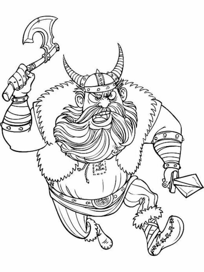 Viking Attack coloring page