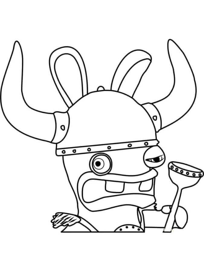 Viking Rabid Rabbit coloring page