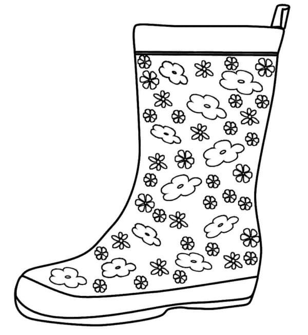Waterproof Rubber Boots For Rainy Weather coloring page - Download ...