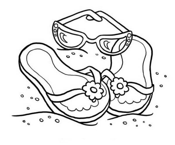 Waterproof Shoes For The Beach coloring page