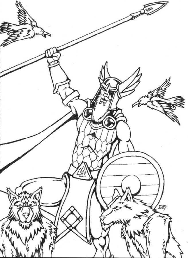 Wolves And Crows coloring page