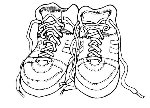 Worn Out Shoes coloring page