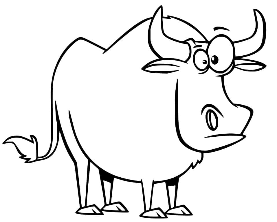 A Funny Ox coloring page