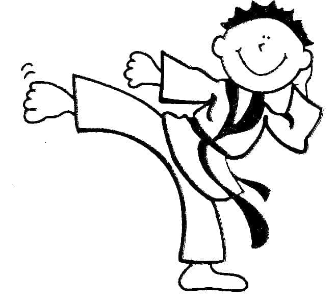 A Karate Boy coloring page