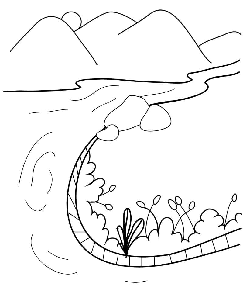 A Lake coloring page