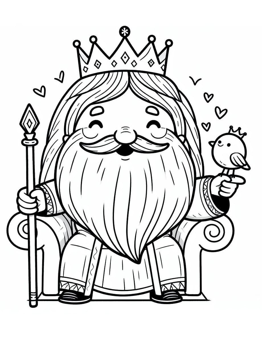 A Little King coloring page