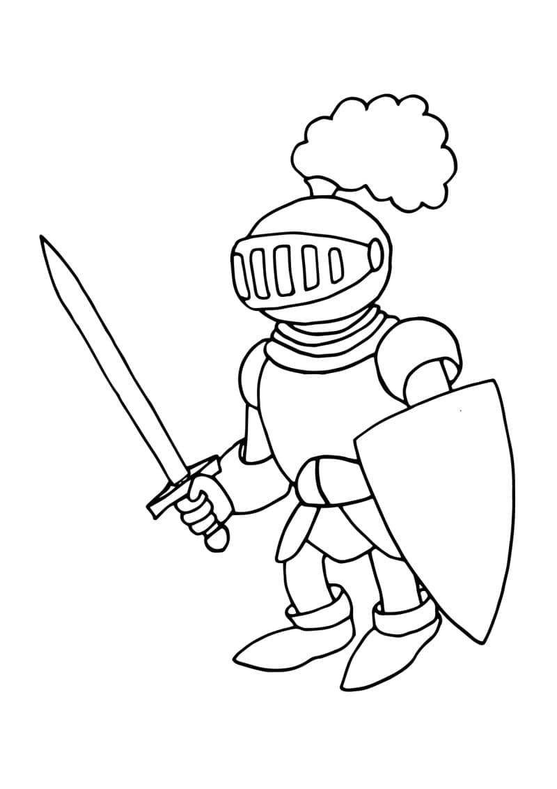 A Little Knight coloring page