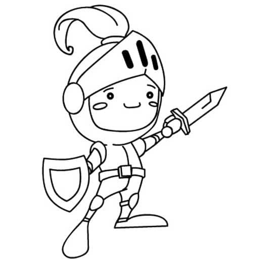 Adorable Knight coloring page