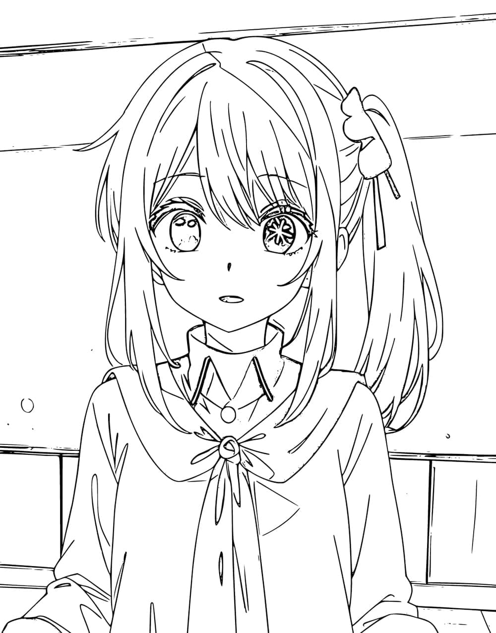 Adorable Ruby Hoshino coloring page