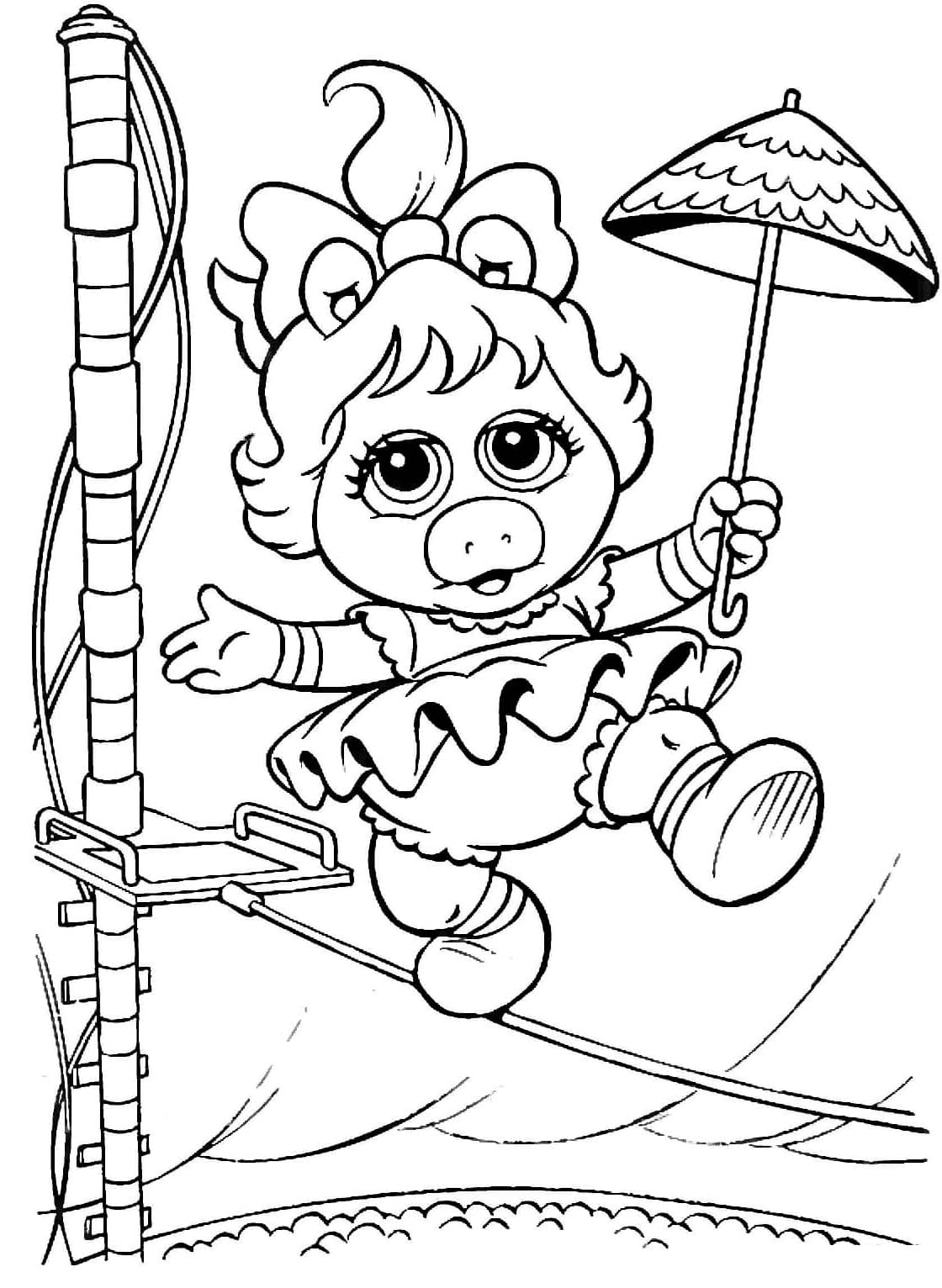 Amazing Baby Piggy coloring page