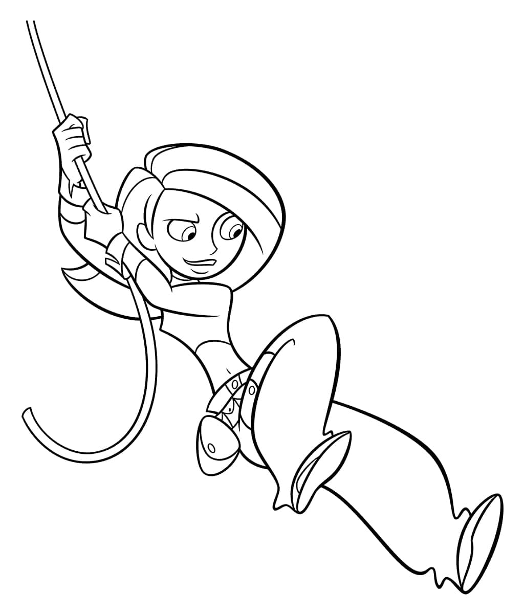 Amazing Kim Possible coloring page - Download, Print or Color Online ...
