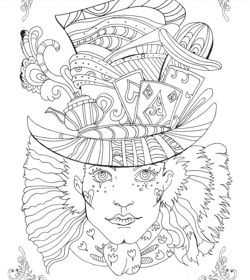 Amazing Mad Hatter coloring page - Download, Print or Color Online for Free