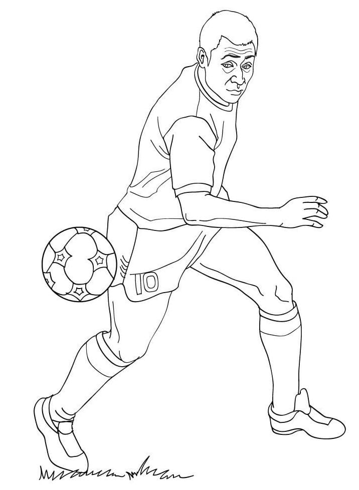 Amazing Pele coloring page