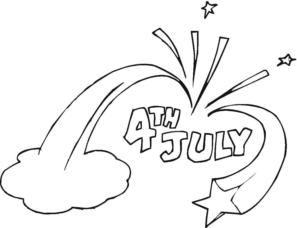 American 4th of July coloring page