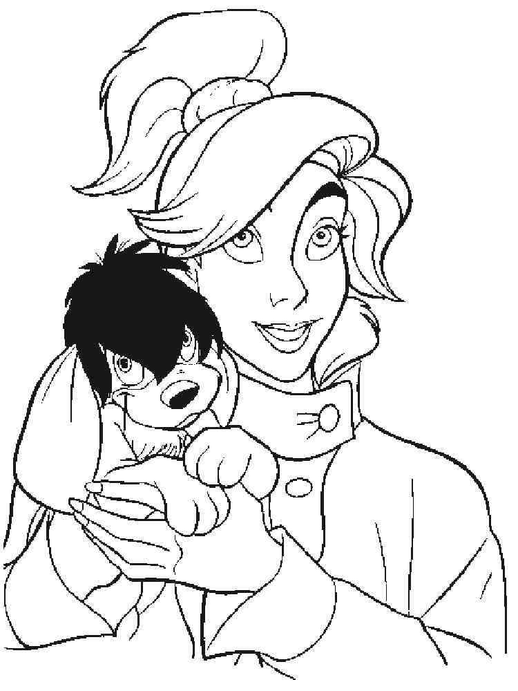 Anastasia and Pooka Dog coloring page - Download, Print or Color Online ...