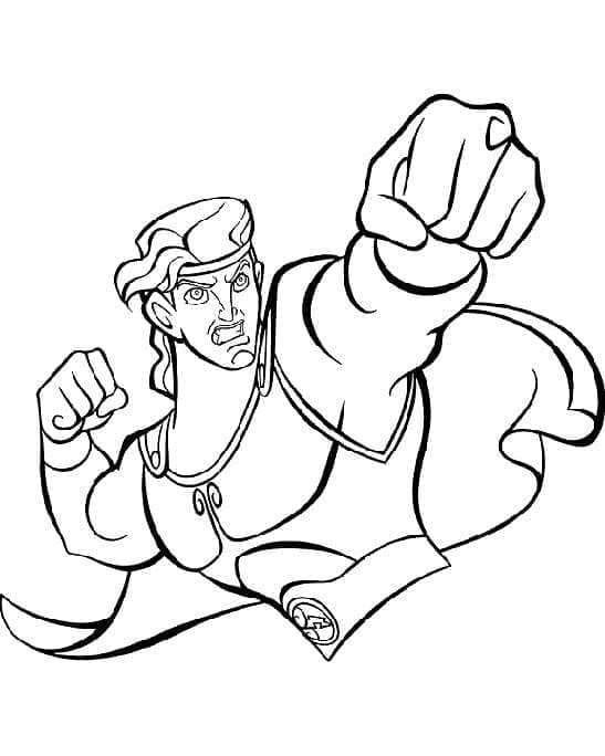 Angry Hercules coloring page