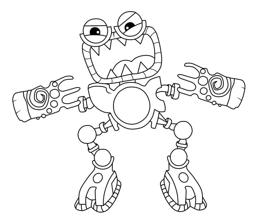 Angry Wubbox coloring page - Download, Print or Color Online for Free