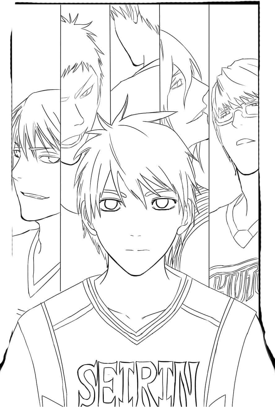 Anime Boys from Kuroko No Basket coloring page