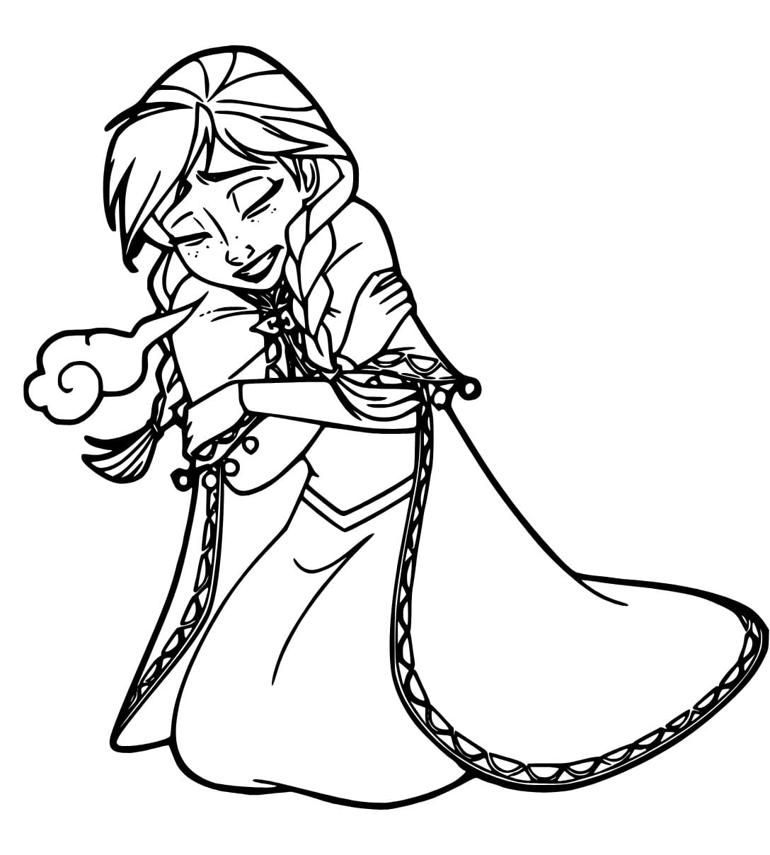 Anna is Cold coloring page